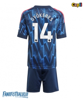 Arsenal Viktor Gyokeres #14 Echipament de Fotbal Replică 2025-26 Copii Deplasare (+ Șorturi)